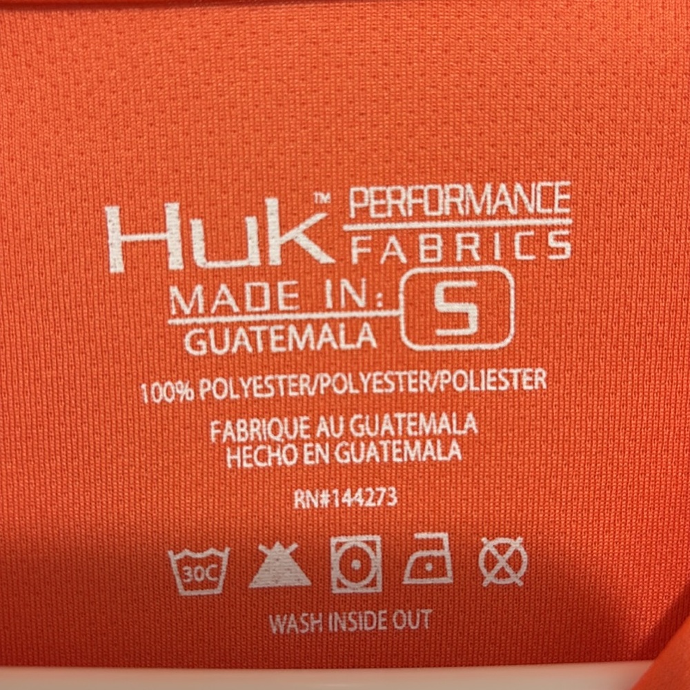 Huk Orange Performance Fishing Shirt - Picture 3 of 4